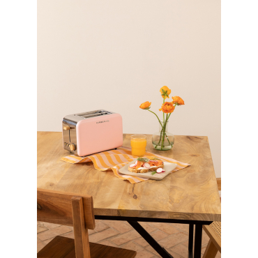 TOAST RETRO - Toaster for wide slices Pastel pink