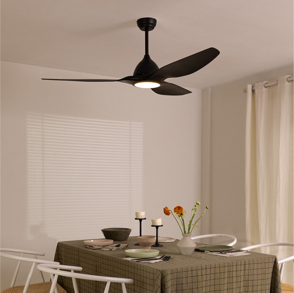 WIND SAIL - Silent XL ceiling fan 90W Ø163 cm With light