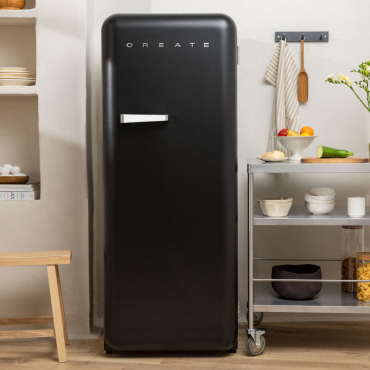 FRIDGE RETRO 281L - Retro-style refrigerator Black
