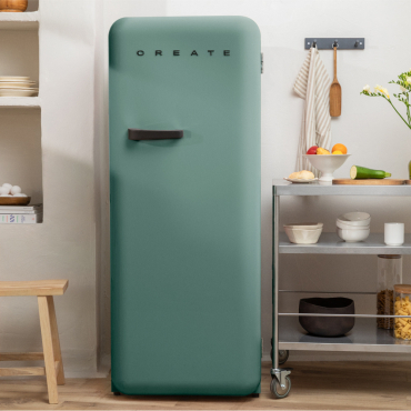 FRIDGE RETRO 281L - Retro-style refrigerator Black