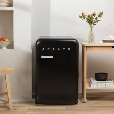 FRIDGE RETRO 107L - Retro-style refrigerator Black