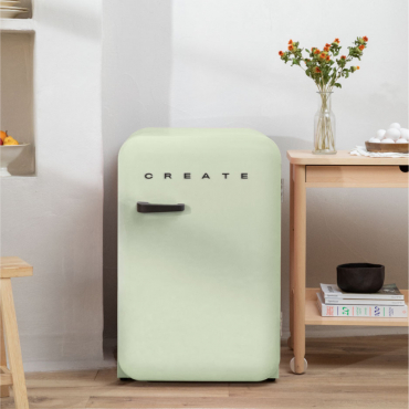 FRIDGE RETRO 107L - Retro-style refrigerator Pastel green