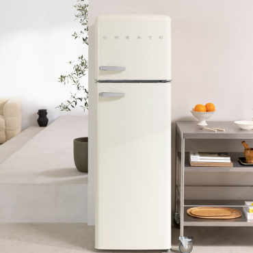 FRIDGE STYLANCE TOP 246L - Retro style combi fridge Off-white