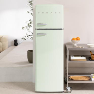 FRIDGE STYLANCE TOP 246L - Retro style combi fridge Pastel green