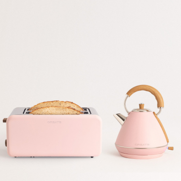 Pack TOAST RETRO Toaster + KETTLE RETRO Kettle Pastel pink
