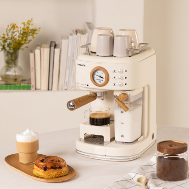 THERA RETRO PRO - 20bar semi-automatic espresso machine Offwhite
