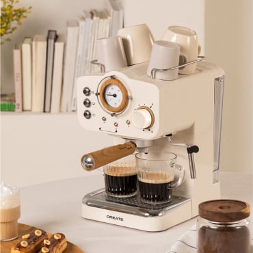 THERA RETRO - Espresso coffee maker Offwhite