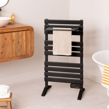 WARM TOWEL - Electric floor or wall towel rail 500W Black