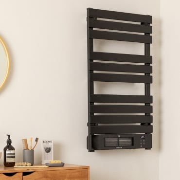 WARM TOWEL PRO - Electric towel rail with heater and Wi-Fi 1500W Black