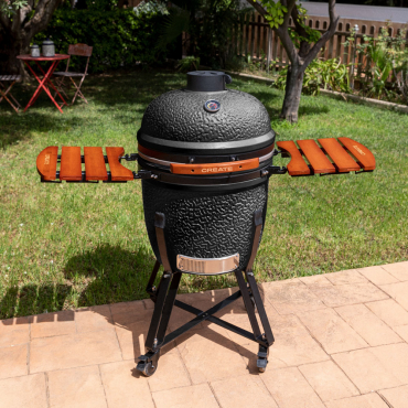 BBQ KAMADO - Ceramic smoker barbecue grill Black