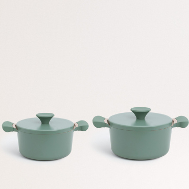 POT STUDIO 2-pot cookware set Sage & Copper