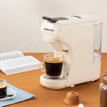 POTTS - Multi-capsule express and ground coffee machine Off-white