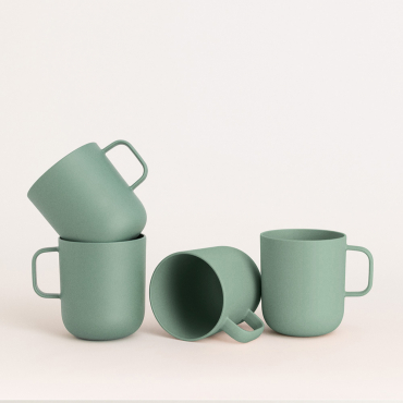 KITCHENWARE OUTDOOR ECO - Set of 4 mugs for outdoors Sage