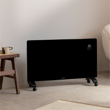 WARM CRYSTAL 2500W - Electric Glass Convector with WiFi With wheels