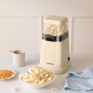 POPCORN MAKER RETRO - Electric popcorn machine Offwhite