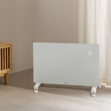 WARM CRYSTAL 2000W - Glass convection heater with Wifi With wheels