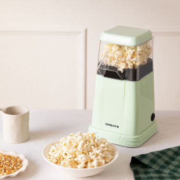 POPCORN MAKER RETRO - Electric popcorn machine Pastel green