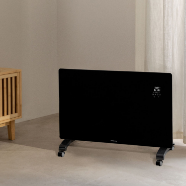 WARM CRYSTAL 2000W - Glass convection heater with Wifi With wheels