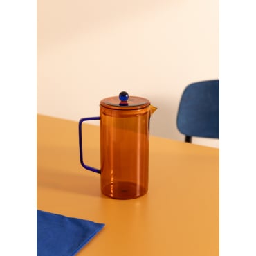 AMBAR COLLECTION - Tall Borosilicate 1L Glass Pitcher Amber