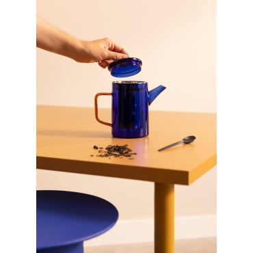 AMBAR COLLECTION - Borosilicate 350ml Glass Teapot Cobalt