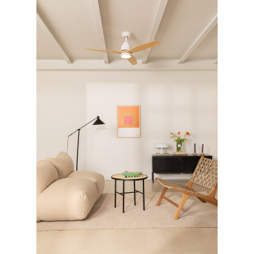 WIND STYLANCE SPECIAL PRICE - Silent 40W ceiling fan Ø132 cm 100% Holz With light 15W