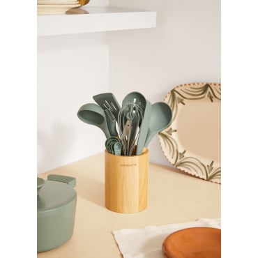 KITCHENWARE STUDIO - Silicone and wood kitchen utensil Sage