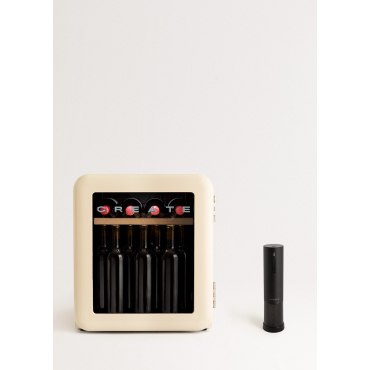 WINECOOLER RETRO - Retro-style electric wine cooler for 12, 45 or 76 bottles Offwhite