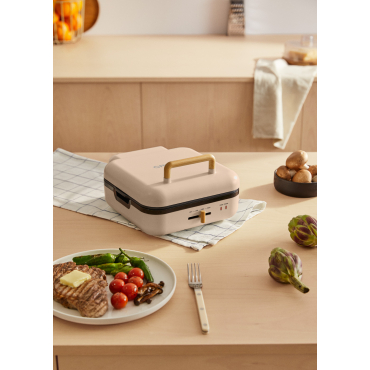 STONE STUDIO PRO - Multifunction grill with 180o opening Sand