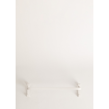 Shelf with hook and one bar for WARM TOWEL towel rail White