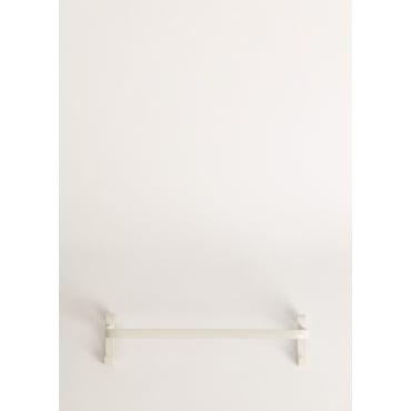 Shelf with hook and one bar for WARM TOWEL towel rail Offwhite