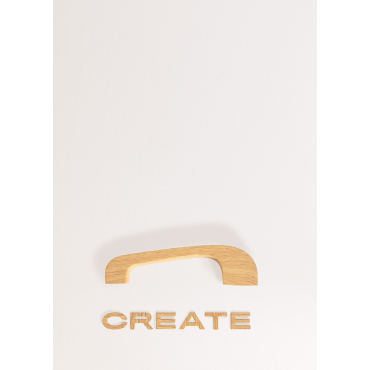 Handle and Logo Set for FRIDGE RETRO Wood