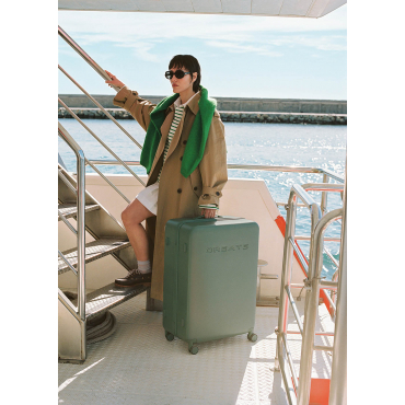 LUGGAGE STUDIO - Rigid polycarbonate suitcase with TSA lock and multidirectional wheels Sage