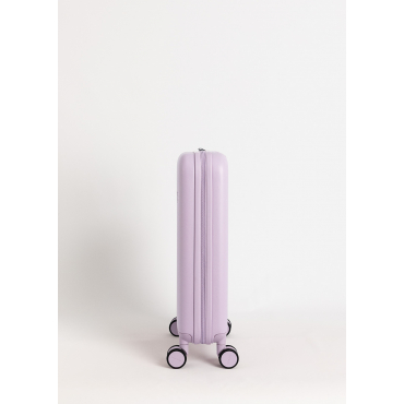 LUGGAGE STUDIO FOLDABLE - Foldable rigid cabin suitcase made of polycarbonate with TSA Lock and multidirectional wheels Lavander