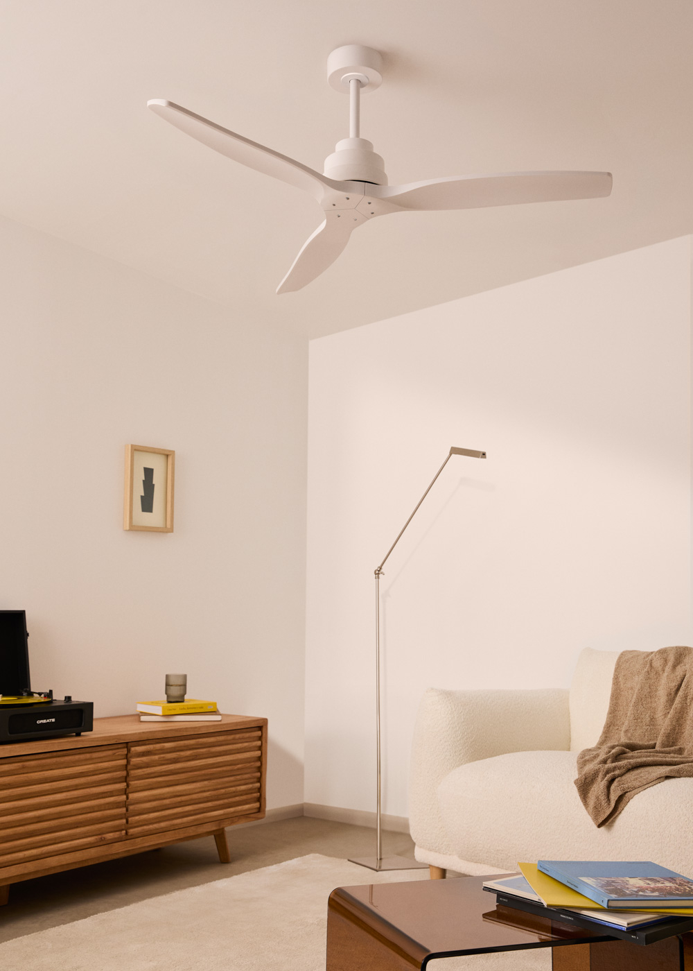 WIND STYLANCE NATURAL WOOD - Silent 40W ceiling fan 100% wood various sizes Without light