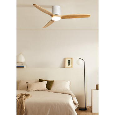 WIND CALM SLIM LIGHT - Silent ceiling fan 40W Ø132 cm 100% wood M (Ø132cm) (rooms 10m²-25m²)