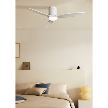 WIND CALM SLIM LIGHT - Silent ceiling fan 40W Ø132 cm 100% wood M (Ø132cm) (rooms 10m²-25m²)