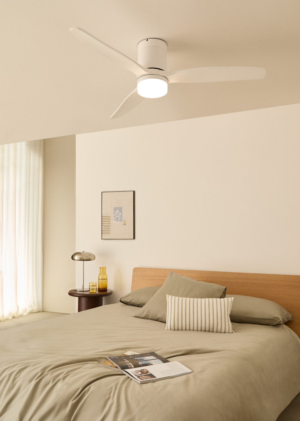 WIND CALM - Ceiling fan 40W silent various sizes suitable for indoor and outdoor use Remote control