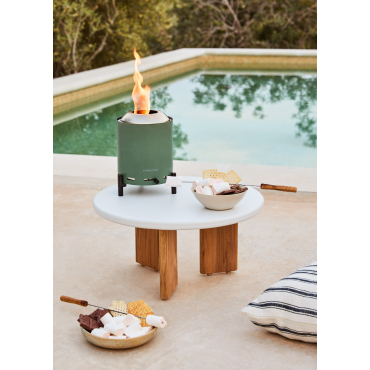 FIRE PIT COMPACT - 1.5kW tabletop outdoor pellet fire pit - smokeless Sage