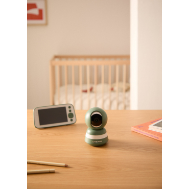 BABY CAM CONNECT PRO - Baby monitor camera with Wi-Fi, display and two-way audio Sage