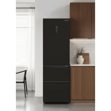 FRIDGE STUDIO COMBI PRO FLEX 401 - Italian Style Fridge 401L No Frost with Space Pro and Care+ Black