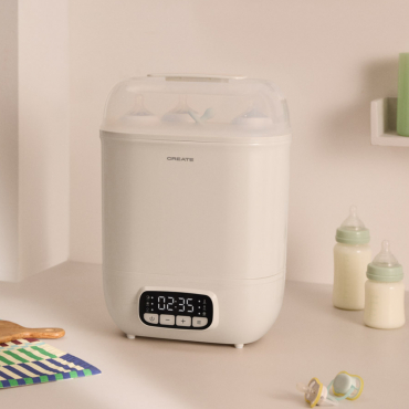 BABY BOTTLE CARE - Multifunction sterilizer with drying for 8 bottles Off-white