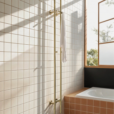 WARM TOWEL TUBE - Electric Towel Rail 60W/120W Brushed gold