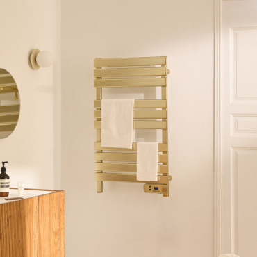 WARM TOWEL - Electric floor or wall towel rail 500W Brushed gold