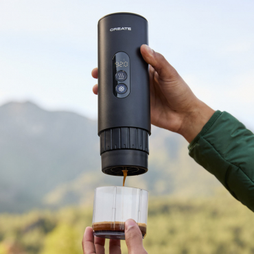 THERA MOVE - Portable espresso machine 15 bar for capsules and ground coffee Black