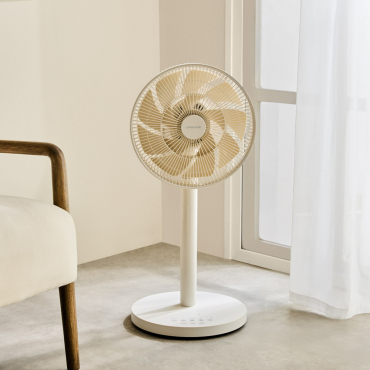 AIR STAND 3D - Ultra-quiet 30W 3D oscillating pedestal fan Off-white