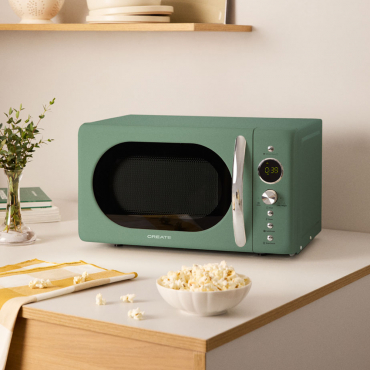 MICROWAVE RETRO - 20L digital grill microwave oven, 900W Sage