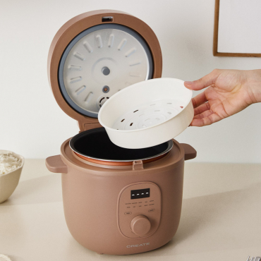 RICE COOKER STUDIO - Multifunctional electric rice cooker with steamer basket 2L