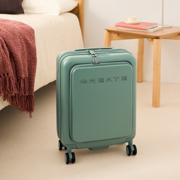 LUGGAGE STUDIO POCKET - Expandable polycarbonate hard-shell suitcase suitable for Low Cost airlines with TSA lock Sage